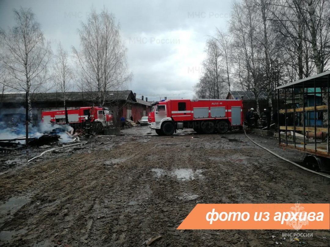 Пожарно-спасательное подразделение Ленинградской области ликвидировало пожар в г. Луга